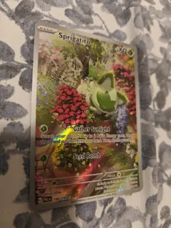 Pokemon Paldea Evolved Holo Rare Card SPRIGATITIO 196/193 Fresh Mint Condition - Image 4