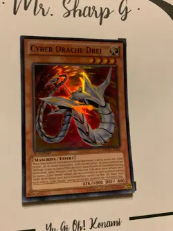 CYBER DRACHE DREI - 1. AUFLAGE SDCR-DE002 DE Yu Gi Oh! CARD SUPER RARE HOLO - Image 3