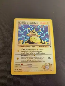 Pokemon Card Lt. Surge's Electabuzz 6/132 Gym Heroes Holo Rare HP/DMG - Image 1