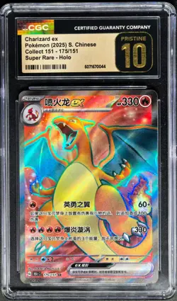2025 Pokemon Cards CHN. Charizard EX 175/151 SR CGC 10 PRISTINE - Image 1
