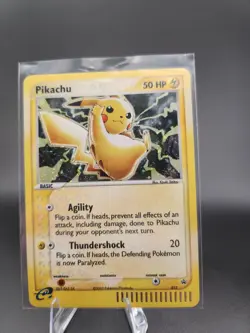 Pokemon Pikachu TCG Black Star Promo Holo Card #012 2003 DMG - Image 1