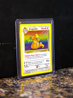 Dragonite 4/62 Fossil Edition Holographic Pokemon Card - Image 2