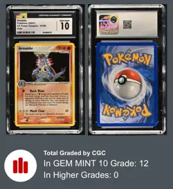 CGC 10 GEM MINT Armaldo 2007 EX Power Keepers 3/108 Holo Pokemon Card - Image 1