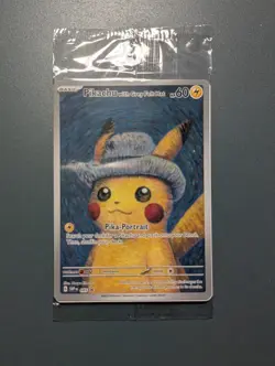 Pikachu With Grey Felt Hat 085 Promo Card Pokemon Van Gogh Museum Sealed - Image 1