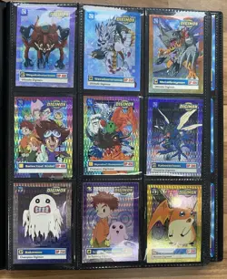 Digimon CCG Binder With 168 Cards, Binder Included Mixed Condition LP-MP. - Image 1