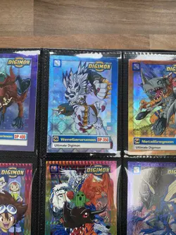 Digimon CCG Binder With 168 Cards, Binder Included Mixed Condition LP-MP. - Image 4