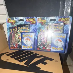 Pokemon TCG Lightning Set Booster 4 Packs Plus Bonus Card - Image 1