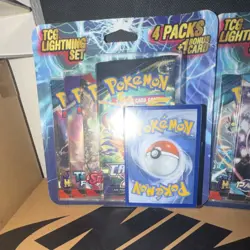 Pokemon TCG Lightning Set Booster 4 Packs Plus Bonus Card - Image 2