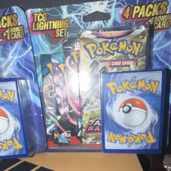 Pokemon TCG Lightning Set Booster 4 Packs Plus Bonus Card - Image 3