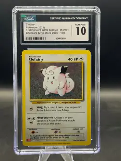 CGC GEM MINT 10 Clefairy 013/034 Pokemon Trading Card Game Classic - CLC English - Image 1