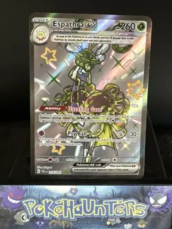 Pokemon Card Espathra ex 214/091 Shiny Ultra Rare Paldean Fates Near Mint - Image 1