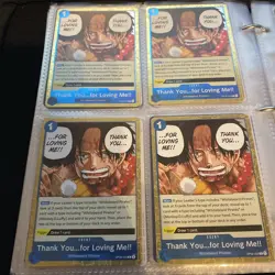 One Piece Card Game Thank You...For Loving Me OP08-053 English Playset X4! - Image 1