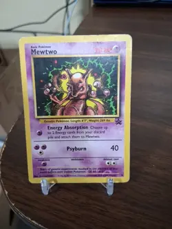 Pokemon Card Mewtwo Promo 14 1999 WOTC Black Star Promo Non-Holo - Vintage LP - Image 1