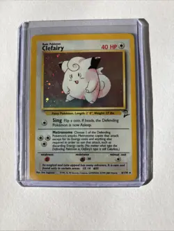 Pokemon TCG Clefairy Base Set 2 Holo Unlimited Rare Card 6/130 LP Condition - Image 1