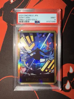 PSA 9 DON !! Card [Gold Frame] (Roronoa Zoro) ONE PIECE Card The Best PRB-01 - Image 1