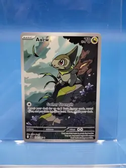 Pokemon Axew Holo TCG Sv: Black Bolt Illustration Rare Card 145/086 - Image 1