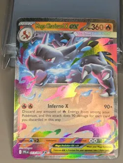 Mega Charizard X ex 13/094 Phantasmal Flames Double Rare English Pokemon Card NM - Image 1