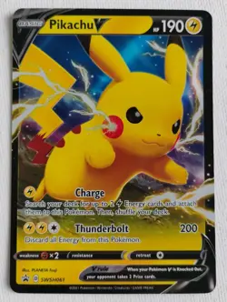 Pikachu V SWSH061 Sword & Shield Promo Card Holo Pokemon Card - Image 1