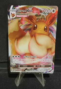 CRIMPED Error SWSH087 Eevee VMAX Promo Card Pokemon TCG Shining Fates - Image 1