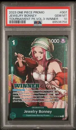 PSA 10 Jewelry Bonney ST02-007 WINNER Promo Tournament One Piece Card English - Image 1