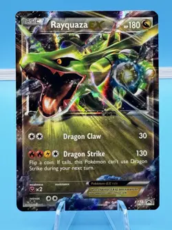 (READ) Pokemon TCG Rayquaza EX XY73 XY Holo Balck Star Promo Card (2013) - Image 1