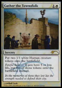 1 x Gather the Townsfolk - Foil - WPN Promo - Unique & Misc. Promos - Light Play - Image 1