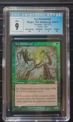 Mtg Ivy Elemental (CGC) 9 Odyssey Rare Foil [2001] - Image 1