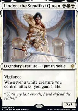 1x Linden, the Steadfast Queen - Foil - Promo Pack - Promo Pack: Throne of Eldra - Image 1