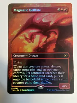 MTG Magmatic Hellkite Borderless Foil (NM) Tarkir Dragonstorm Magic NEVER PLAYED - Image 1
