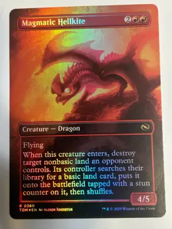 MTG Magmatic Hellkite Borderless Foil (NM) Tarkir Dragonstorm Magic NEVER PLAYED - Image 2