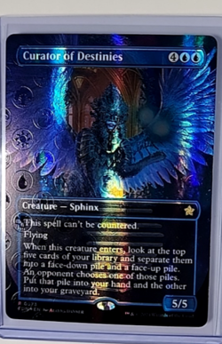 MTG Magic The Gathering Foundations Borderless Mana Foil Curator of Destinies - Image 1