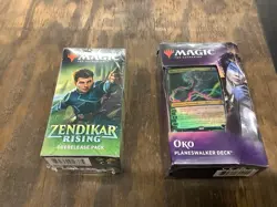 MTG Lot Of Two Sealed Boxes Packs Zendikar Rising Prerelease Pack Oko Deck - Image 1