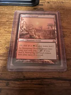Magic: The Gathering Stomping Ground. Near Mint Condition. Double Sleeved. MTG - Image 1