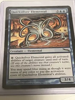 MTG Quicksilver Elemental Mirrodin Card 47/306 Regular Rare. Excellent Shape - Image 1