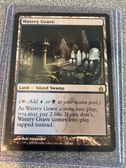 Magic: The Gathering Watery Grave Ravnica Land Rare Card NM Condition - Image 1