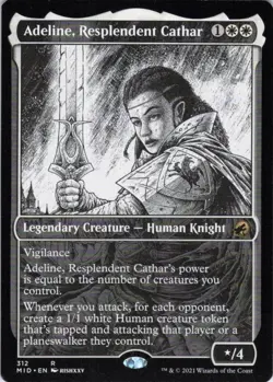 1x NM [Showcase] Adeline, Resplendent Cathar - Innistrad: Midnight Hunt MTG - Image 1