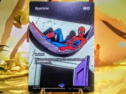 Reprieve mythic alternate art magic the gathering spider-man trading card - Image 1