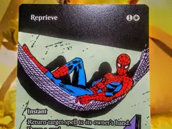 Reprieve mythic alternate art magic the gathering spider-man trading card - Image 2