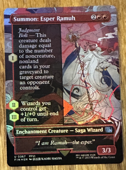 MTG Final Fantasy, Summon: Esper Ramuh - Borderless Foil - Image 1