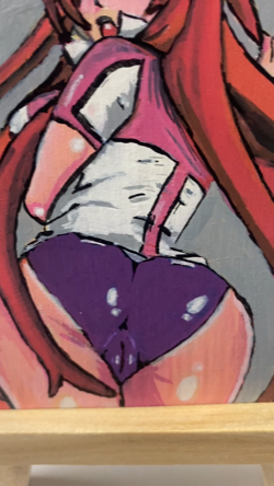 Magic MTG Altered Painted Wastes Land Officer Anime Girl - Image 2