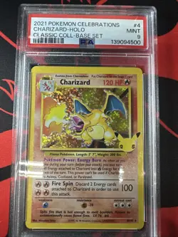 2021 POKEMON CELEBRATIONS CLASSIC COLL #4 CHARIZARD-HOLO PSA 9 - Image 3