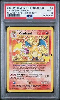 CHARIZARD-HOLO #4 PSA 9 2021 POKEMON CELEBRATIONS CLASSIC COLL - Image 1