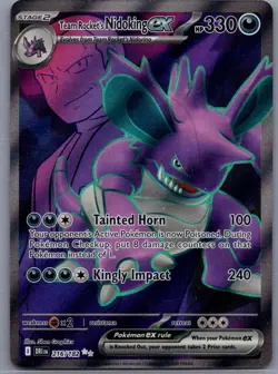 Team Rocket's Nidoking ex 216/182 - Pokemon TCG Destined Rivals Ultra Rare NM - Image 1