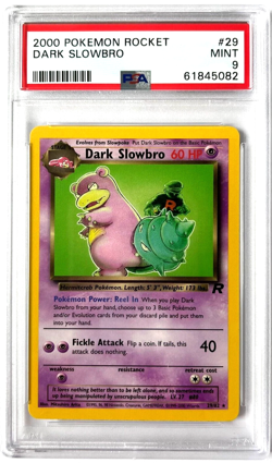 PSA 9 Dark Slowbro Mint 29 Team Rocket Unlimited Non Holo Rare Pokemon 61845082 - Image 1