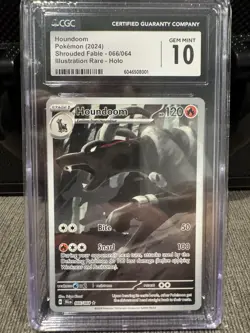 Houndoom CGC 10 # 066/064 Art Rare Night Wanderer Pokemon TCG - Image 1