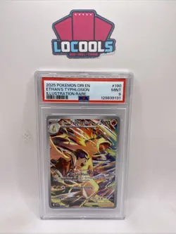 2025 POKEMON DRI EN-DESTINED RIVALS ILLUSTRATION RARE ETHAN'S TYPHLOSION PSA 9 - Image 1