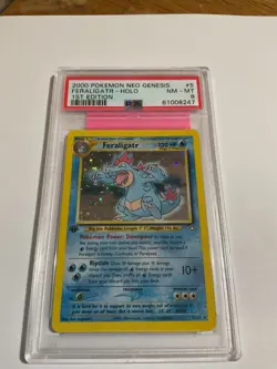 2000 POKEMON NEO GENESIS 1ST EDITION #5 FERALIGATR-HOLO PSA 8 - Image 1