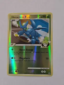 Pokemon TCG Heracross 24/111 Rising Rivals Reverse Holo Rare - Image 1