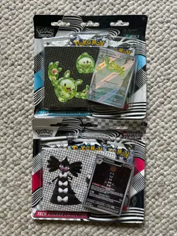 Pokemon Black Bolt and White Flare Tech Sticker Collection Set of 2 - Image 1