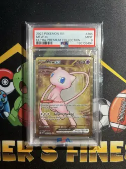 2023 Pokemon Metal TCG Mew EX 205/165 UPC Promo Scarlet & Violet 151 Gold PSA 9 - Image 1